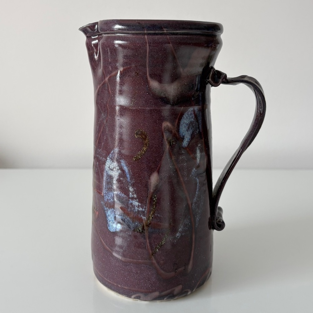 Signed Kayo O’Young 1993 Pitcher Jug Vase Canadian Potter Vintage Pottery Art